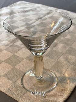 EXTREMELY RARE! 2 Villeroy & Boch New Cottage Martini Glasses / Amber Stems