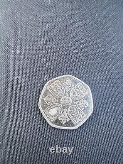 EXTREMELY RARE 50P COIN OF KING CHARLES NEW CORONATION COIN Free Postage