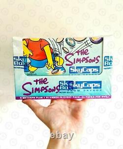EXTREMELY RARE 90's The Simpsons Skycaps Pogs & Slammers Factory Sealed Box