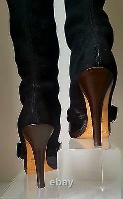 EXTREMELY RARE! BNIB Tom Ford for YSL 2001 Suede Thigh High Boots. UK size 4