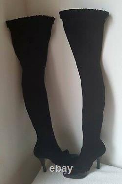 EXTREMELY RARE! BNIB Tom Ford for YSL 2001 Suede Thigh High Boots. UK size 4