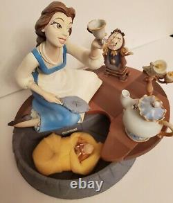 EXTREMELY RARE Beauty And The Beast Markrita Belle 10th Year Statue with Beast Pin