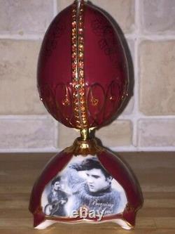 EXTREMELY RARE Elvis Porcelain Musical Decorative Faberge Style Egg NEW