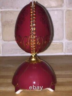 EXTREMELY RARE Elvis Porcelain Musical Decorative Faberge Style Egg NEW