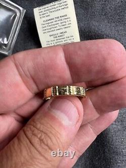 EXTREMELY RARE Genuine 18 K Gold Plated HIMBER Ring Linking Finger Rings