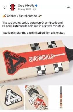 EXTREMELY RARE Gray Nicolls x Palace Skateboards Collaboration SH Cricket Bat