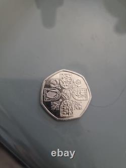 EXTREMELY RARE, King Charles III 50 pence coin shiny and new