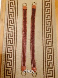 EXTREMELY RARE MULBERRY REAL LEATHER TIEBACKS CURTAIN HOLDBACKS X2 -Never used