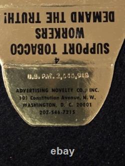 EXTREMELY RARE New 1920s Tobacco Workers International Union Folding Ashtray