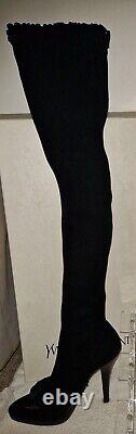 EXTREMELY RARE TOM FORD for YSL Ad Campaign Thigh High Suede Boots. Size 37/UK 4