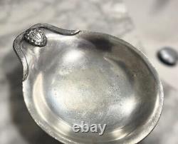 EXTREMELY RARE The Plaza Hotel New York 1920's dish, Art Deco, Silver Soldered