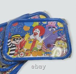 EXTREMELY RARE Vintage McDonald's Birthday Promotional Metal TV Diner Trays NEW