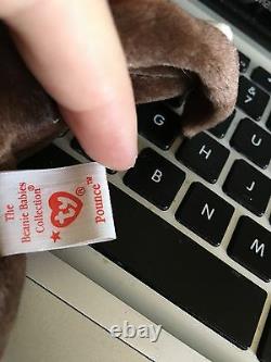 EXTREMELY RARE WITH ERRORS Pounce Beanie Baby