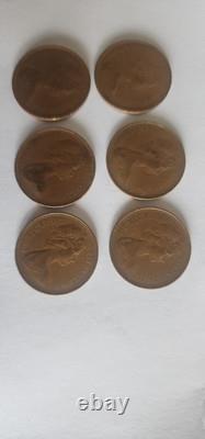 Extremely RARE 1971 New Pence 2p coins 5 Of Them UK Highly Collectable