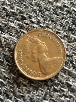 Extremely RARE 1981, NEW PENCE 2p Coin UK COLLECTIBLE ITEM