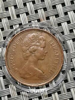Extremely Rare 1971 2p New Pence and 1p New penny Coin