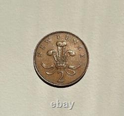 Extremely Rare 1971 2p New Pence and 1p New penny Coin