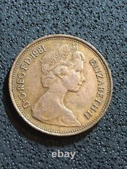 Extremely Rare 1981 2p New Pence Coin 1st Production Of New Pence Not Two Pence