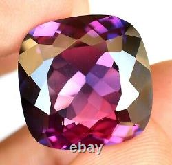 Extremely Rare 21.55 Ct Natural Pink Purple Sapphire Cushion Certified Gemstone
