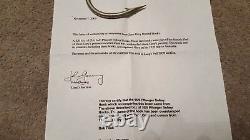 Extremely Rare Authentic Zane Grey Estate Huge 16/0 Pflueger Big Game Hook