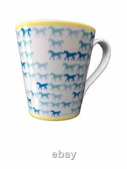 Extremely Rare Brand New Hermes Cavalvolor Clue Porcelain Mug (Horse Design)