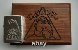 Extremely Rare Camel Zippo Joe Triangle 1997 Sterling Silver In Walnut Box