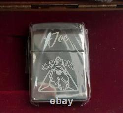 Extremely Rare Camel Zippo Joe Triangle 1997 Sterling Silver In Walnut Box