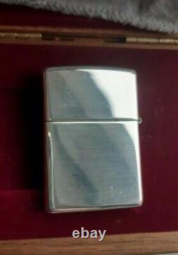 Extremely Rare Camel Zippo Joe Triangle 1997 Sterling Silver In Walnut Box