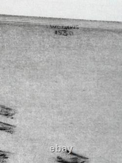 Extremely Rare Curtiss Hawks over New York 1930 Drypoint Etching Wayne L Davis
