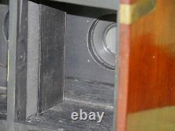 Extremely Rare Dallmeyer NEW BINOCULAR Sliding Box Stereo Camera Mahogany Brass