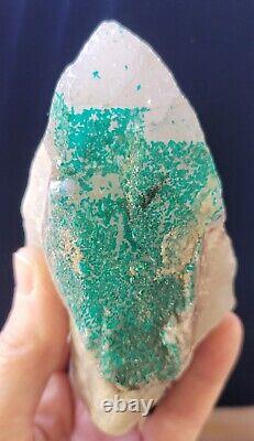 Extremely Rare, Dioptase In Clear Quartz, 455grams