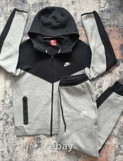 Extremely Rare Grey Black New Season Nike Tech Fleece Large Men's Full Tracksuit