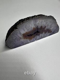 Extremely Rare LARGE White And Purple AGATE CRYSTA