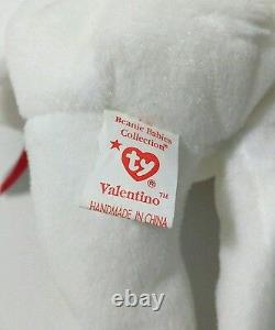 Extremely Rare! MWMT VALENTINO 1993 TY INC Beanie Baby w 2 Swing Tag Errors PVC