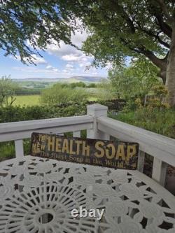 Extremely Rare Original The New Health Soap Enamel Advertising Sign 56x13cm