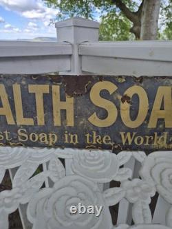 Extremely Rare Original The New Health Soap Enamel Advertising Sign 56x13cm