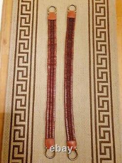 Extremely Rare Pair Of Mulberry Home Leather Curtain Tiebacks New Never Used
