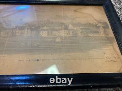 Extremely Rare Panographic Engraving Print New York Brooklyn Heights By St Memin