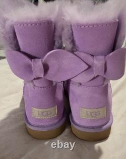 Extremely Rare Pastel Lilac Ugg Suede Bow Mini Size Uk 6 Brand New In Box