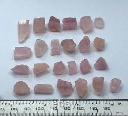 Extremely Rare Pink Topaz Rough Crystals lot from Katlang Pakistan 45 Gram