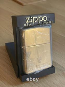 Extremely Rare Sought-after SOLID BRASS Engraved Guinness Zippo Lighter -NEW