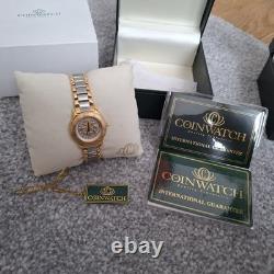 Extremely Rare Stunning Coinwatch His and Hers Watches In Presentation Box