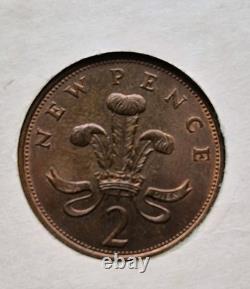 Extremely Rare Uncirculated 2 New Pence Coin. Very Rarely Handled