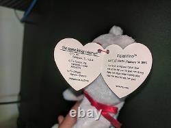 Extremely Rare! VALENTINO 1993 Beanie Baby Babies MISPRINT Swing Tag Errors PVC