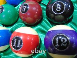 Extremely Rare Vigma Virgin Pearl Design Pool Balls. New Old Stock & Case