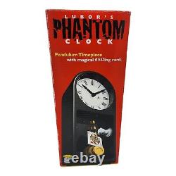 Extremely Rare Vintage Lubor's Phantom Pendulum Floating Card MAGIC Clock NEW