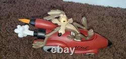 Extremely Rare Warner Bros Wile E. Coyote in an ACME Rocket Car Resin Statue