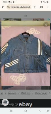 Extremely Rare danielle cathari x adidas blue denim jacket and mini skirt size L