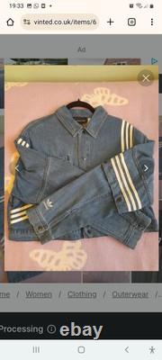 Extremely Rare danielle cathari x adidas blue denim jacket and mini skirt size L