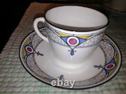 Extremely Rareshelley Art Nouveau 13 Pce New York Tea Coffee Set-1910-1925